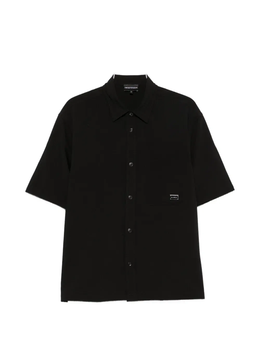 Рубашка с короткими рукавами Emporio Armani, черный
