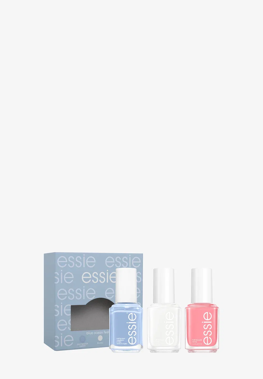 Набор из трех лаков для ногтей «Голубое океанское настроение» Essie, multi
