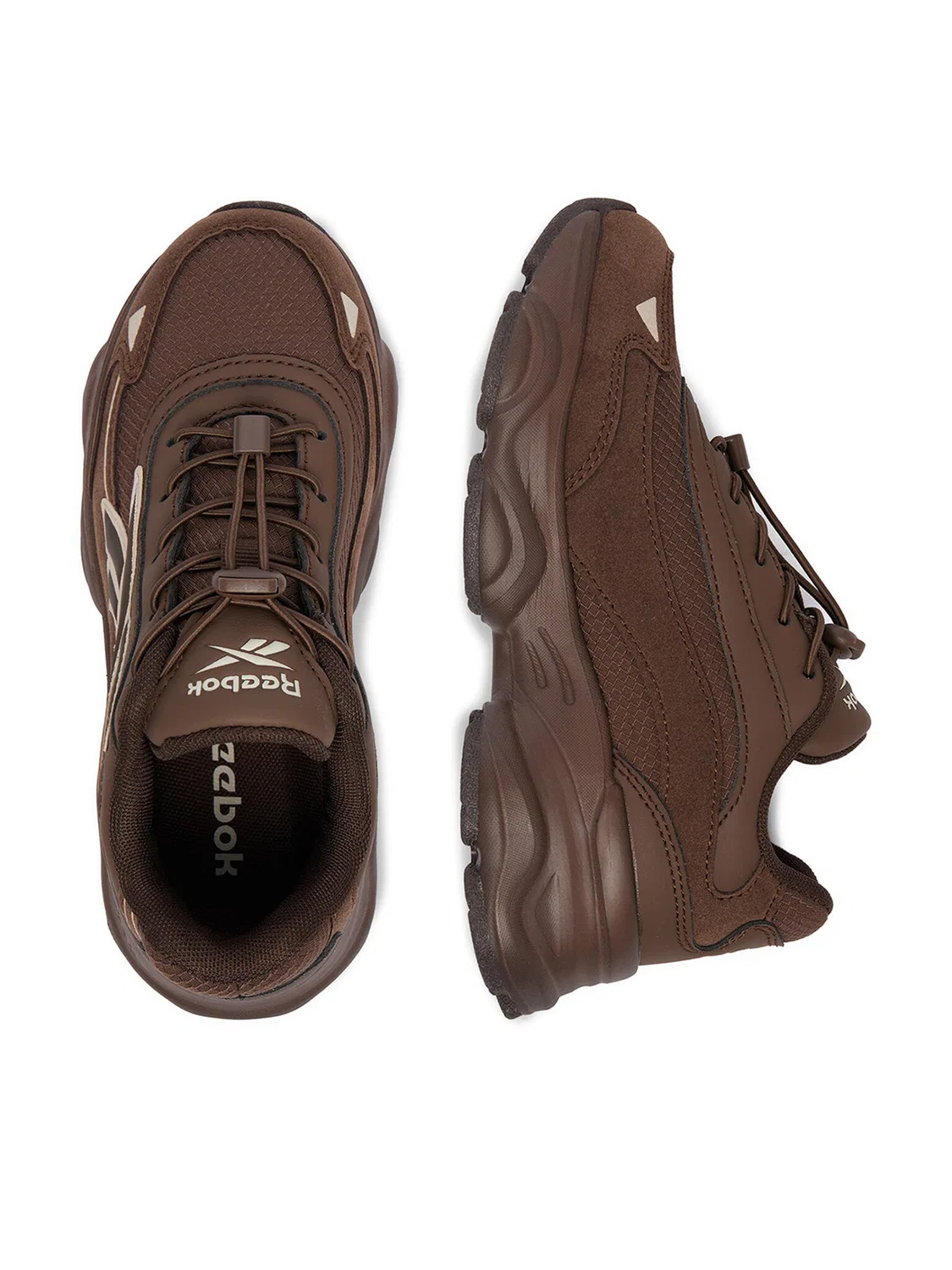 Кроссовки для девочки Reebok, коричневый — фото 4