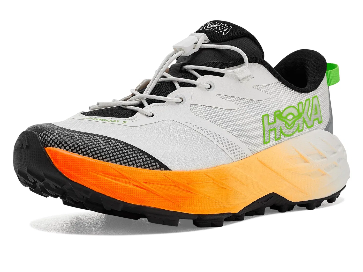 Кроссовки Speedgoat 7 (для больших детей) Hoka Kids, Frost/Neon Tangerine — фото 2
