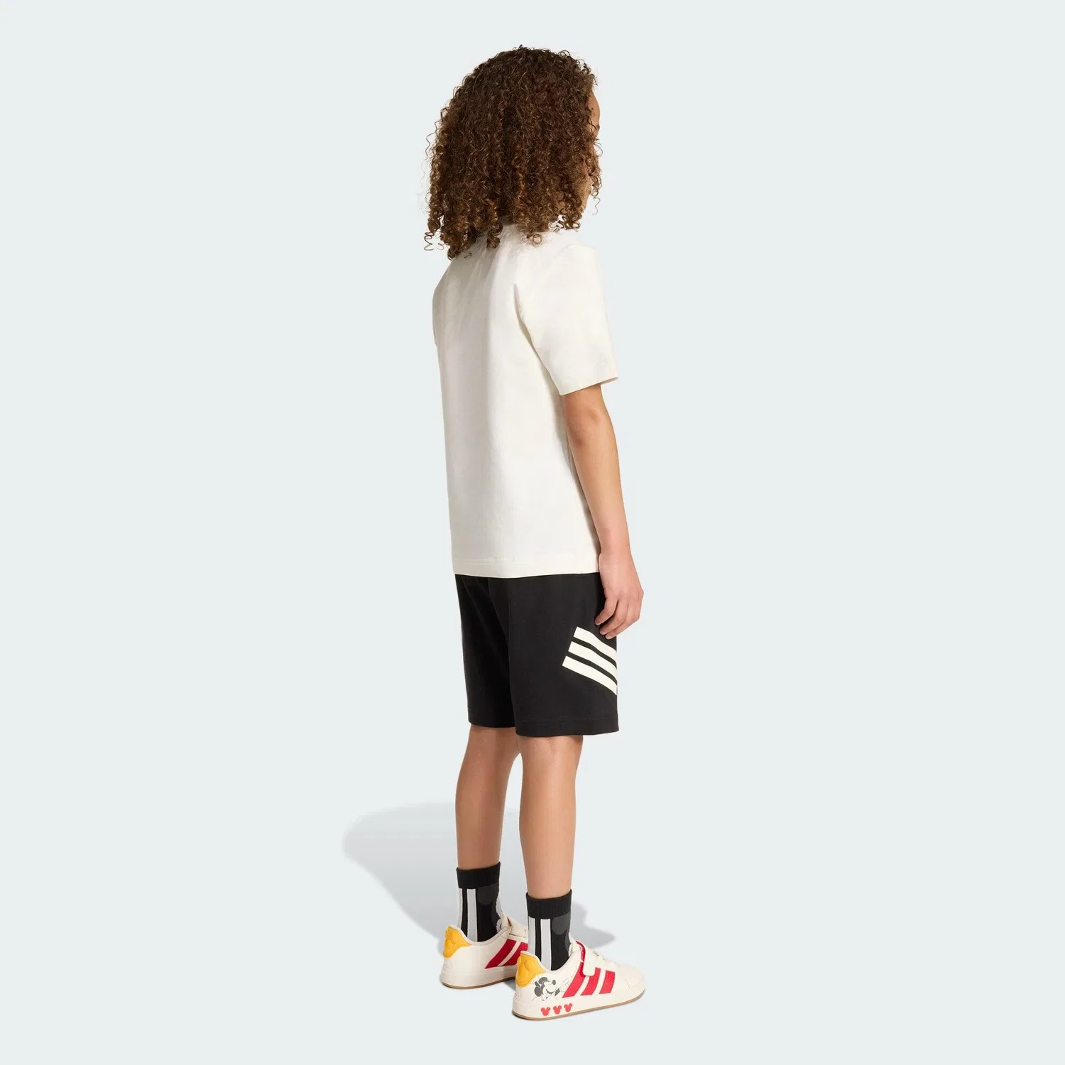 Детский комплект из футболки и шорт с принтом Micky Maus Adidas, Weiss Schwarz — фото 3