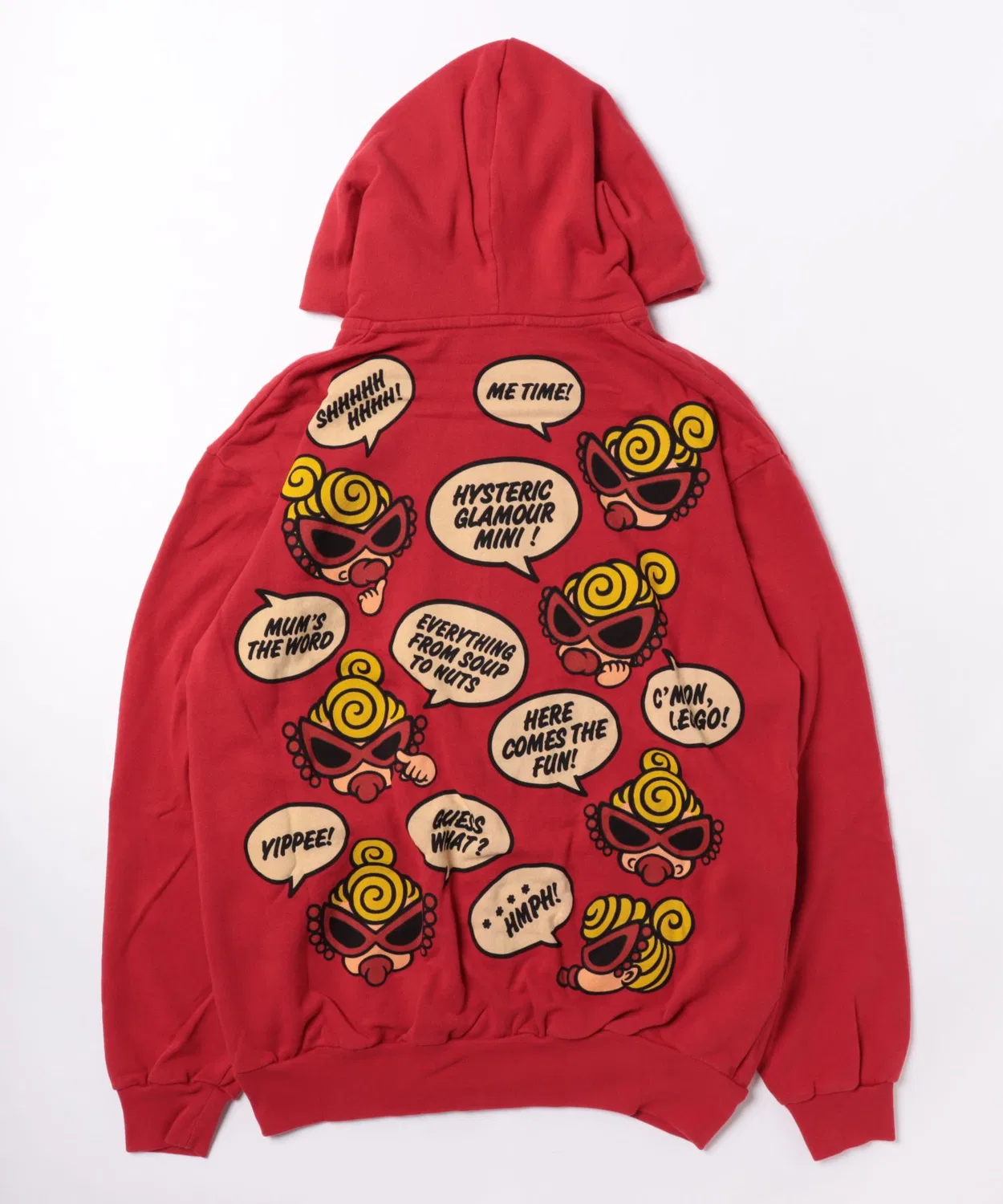 Детский худи с принтом MINI FACE WITH SPEECH BALLOON HYSTERIC MINI, Light Grey — фото 2