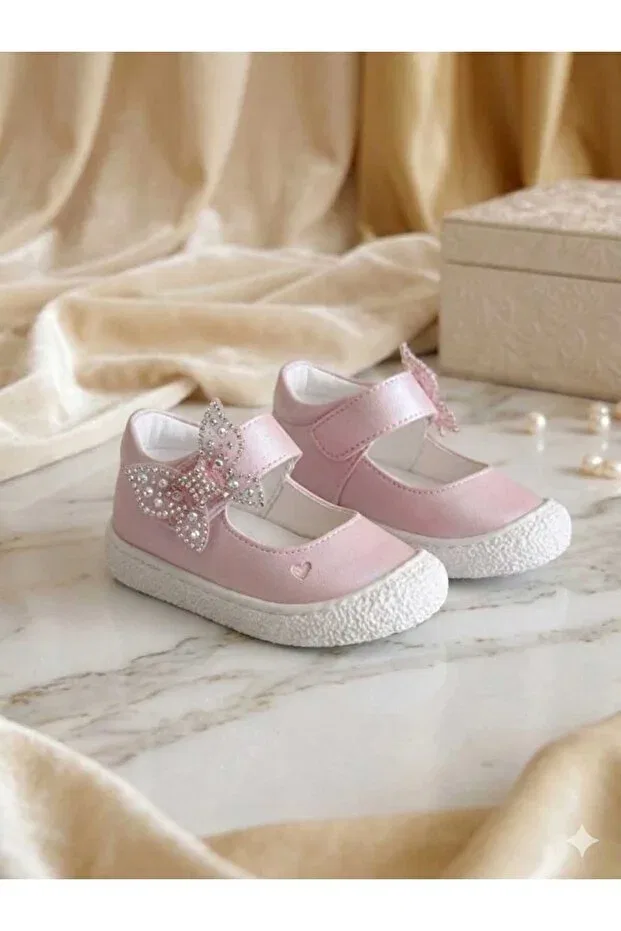 Детские туфли для девочек с коротким каблуком Çago Kids, Pink — фото 2