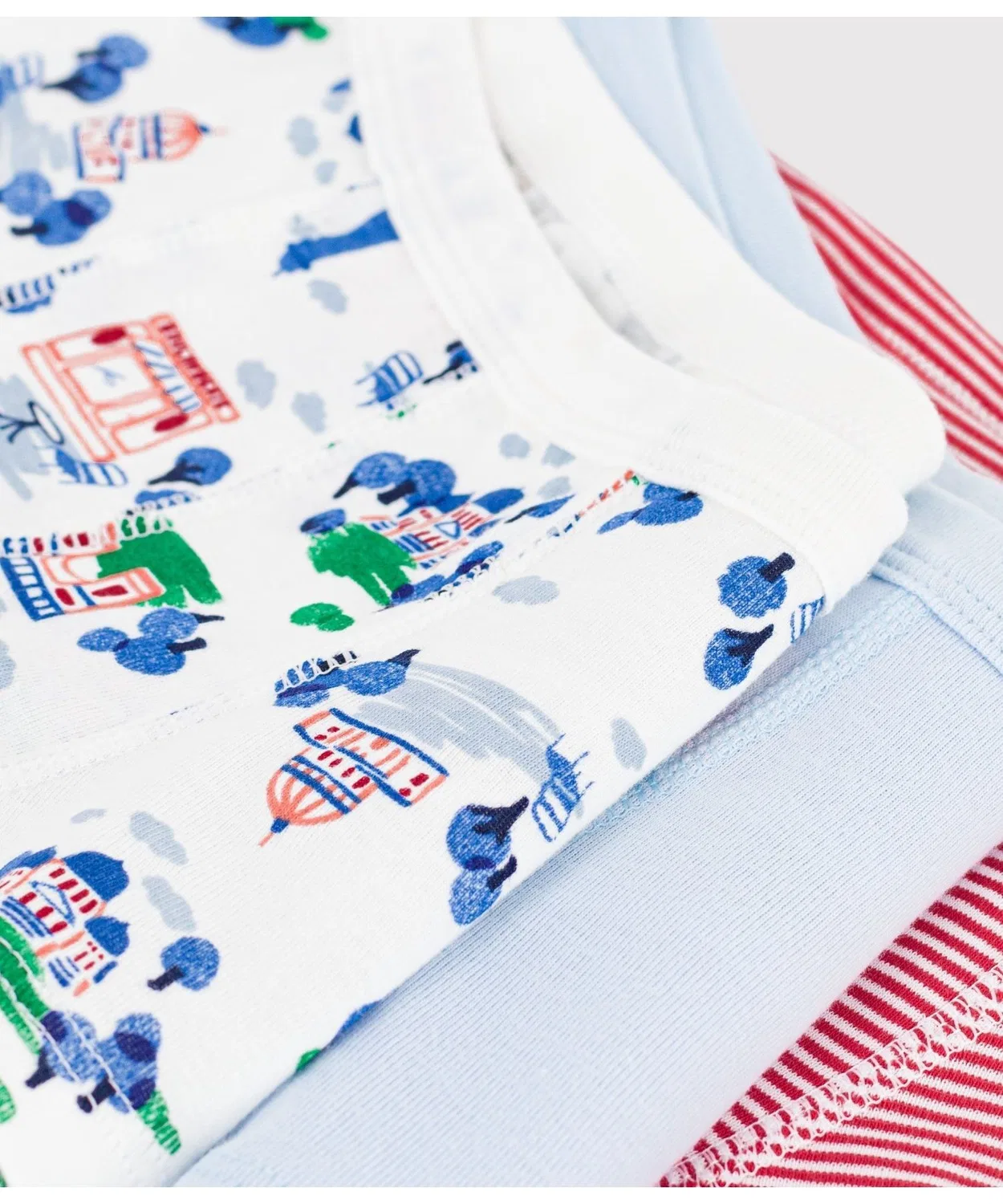 Детские трусы-боксеры с принтом, комплект из 3 штук, модель Print Trunks PETIT BATEAU, Разноцветный — фото 3