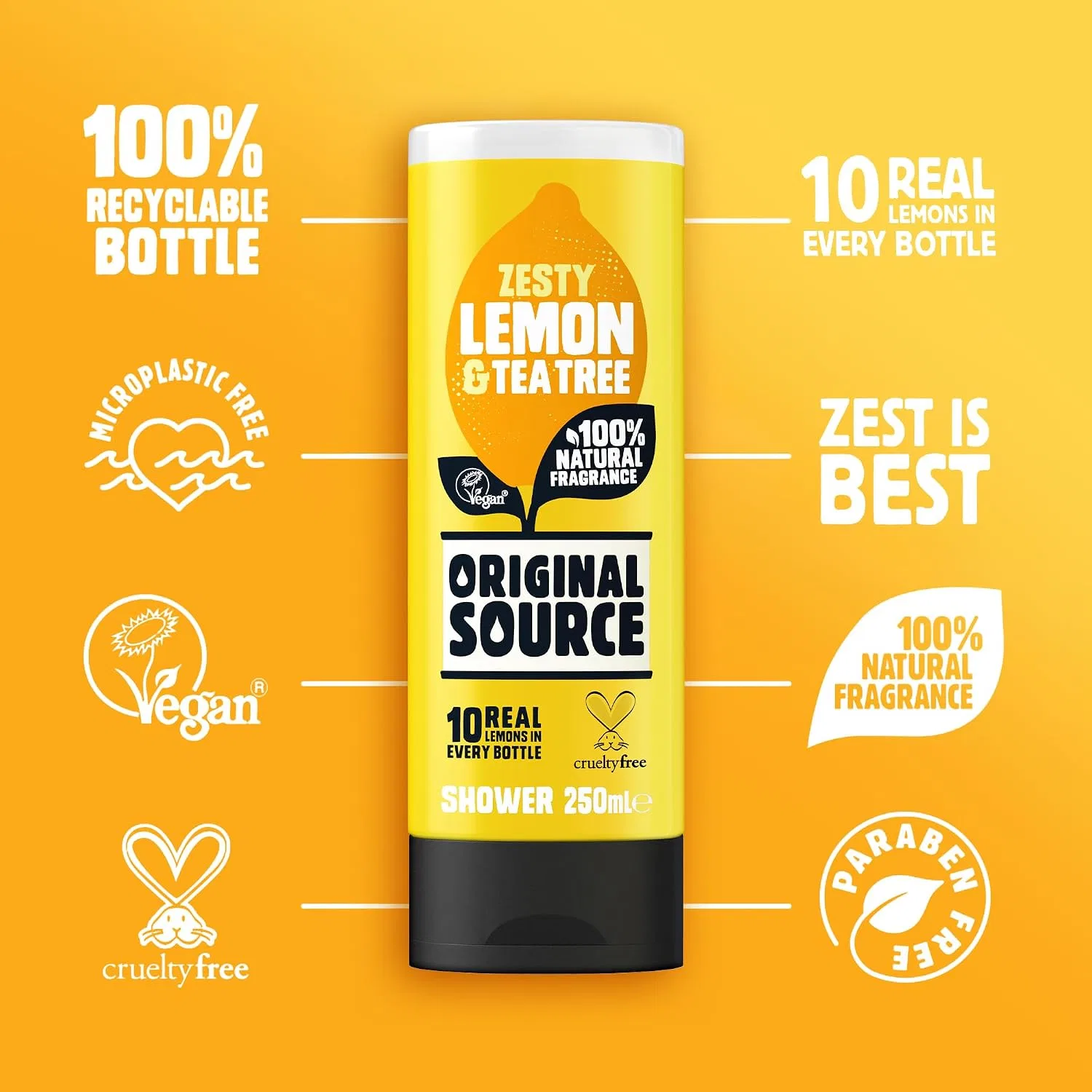 Гель для душа Original Source Lemon Soft Drink 250мл — фото 4