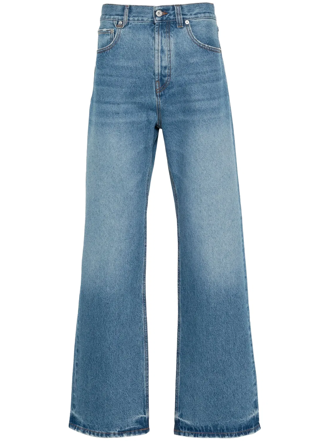Джинсы прямого кроя Le de Nîmes от Jacquemus, индиго-голубой