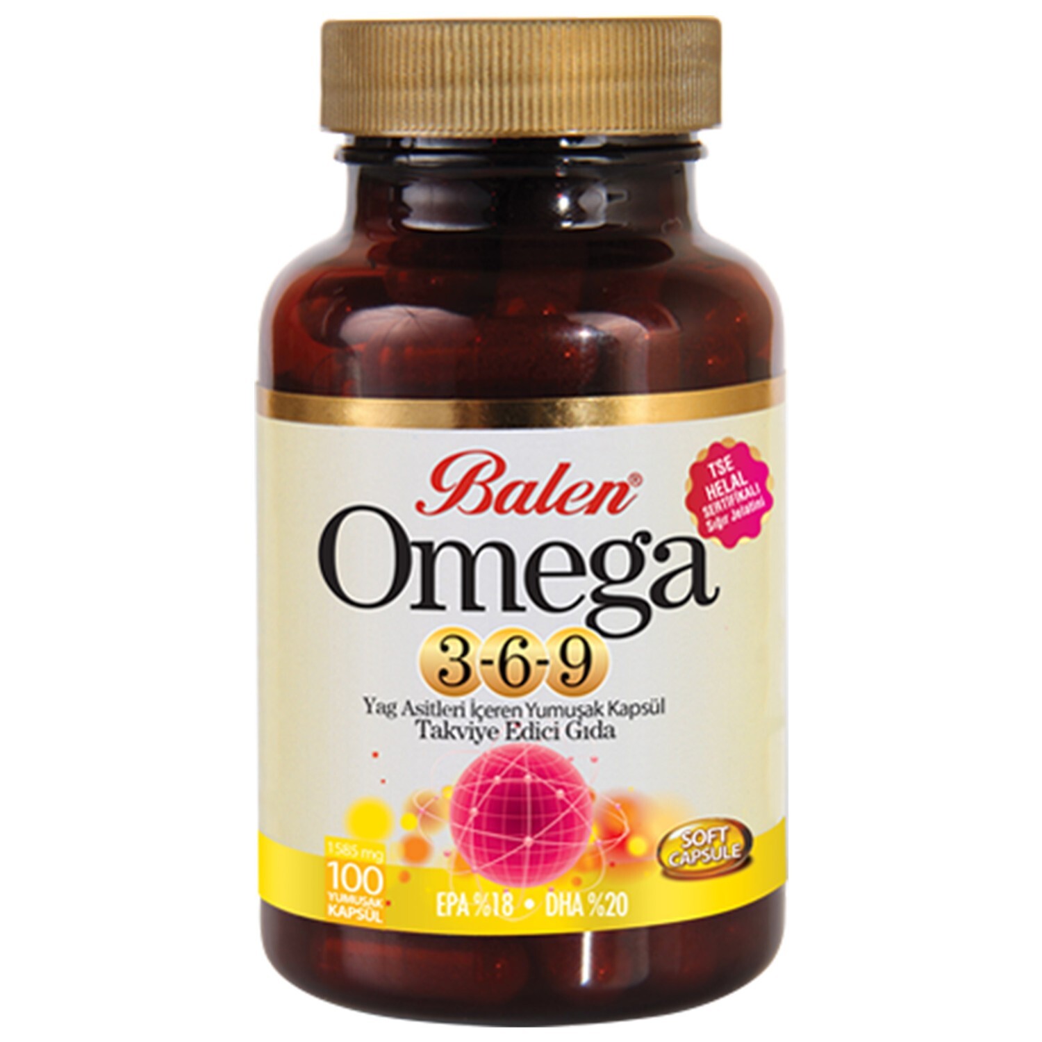 

Рыбий жир Balen Omega 3-6-9, 100 капсул, 1585 мг