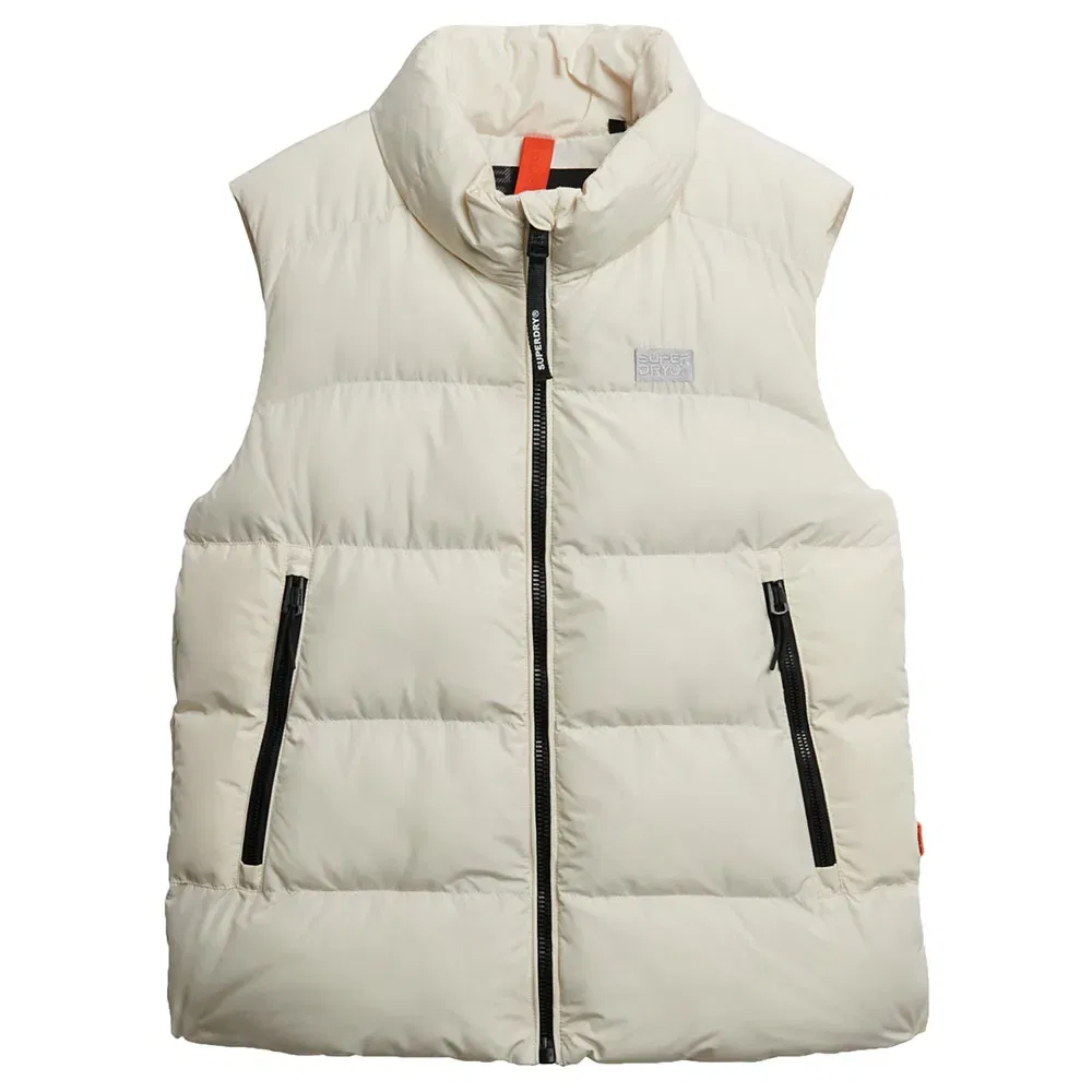 Жилет пуховый Sports Superdry, белый — фото 3