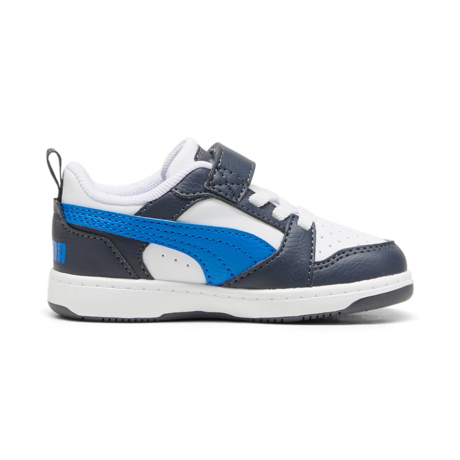 Детские кроссовки с низким верхом Rebound v6 PUMA, PUMA White/Hyperlink Blue/Galactic Gray — фото 3