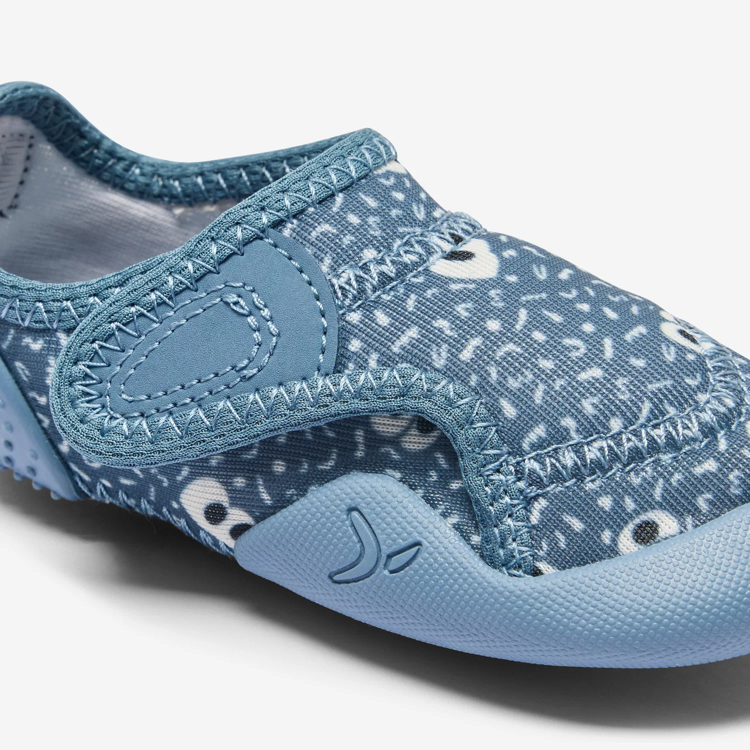 Детские кроссовки для малышей с липучкой, нескользящие, дышащие, Muster, Decathlon, Цвет Blaugrau Sturmblau — фото 3