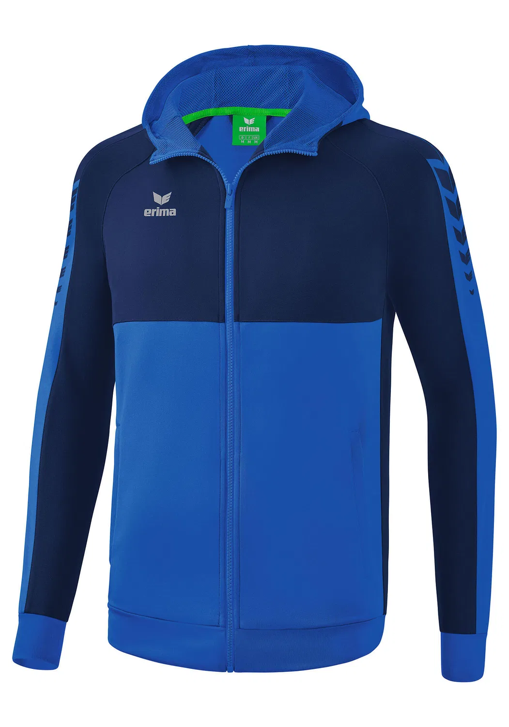 Детская тренировочная куртка с капюшоном Six Wings Erima, BLAU / Navyblau — фото 4