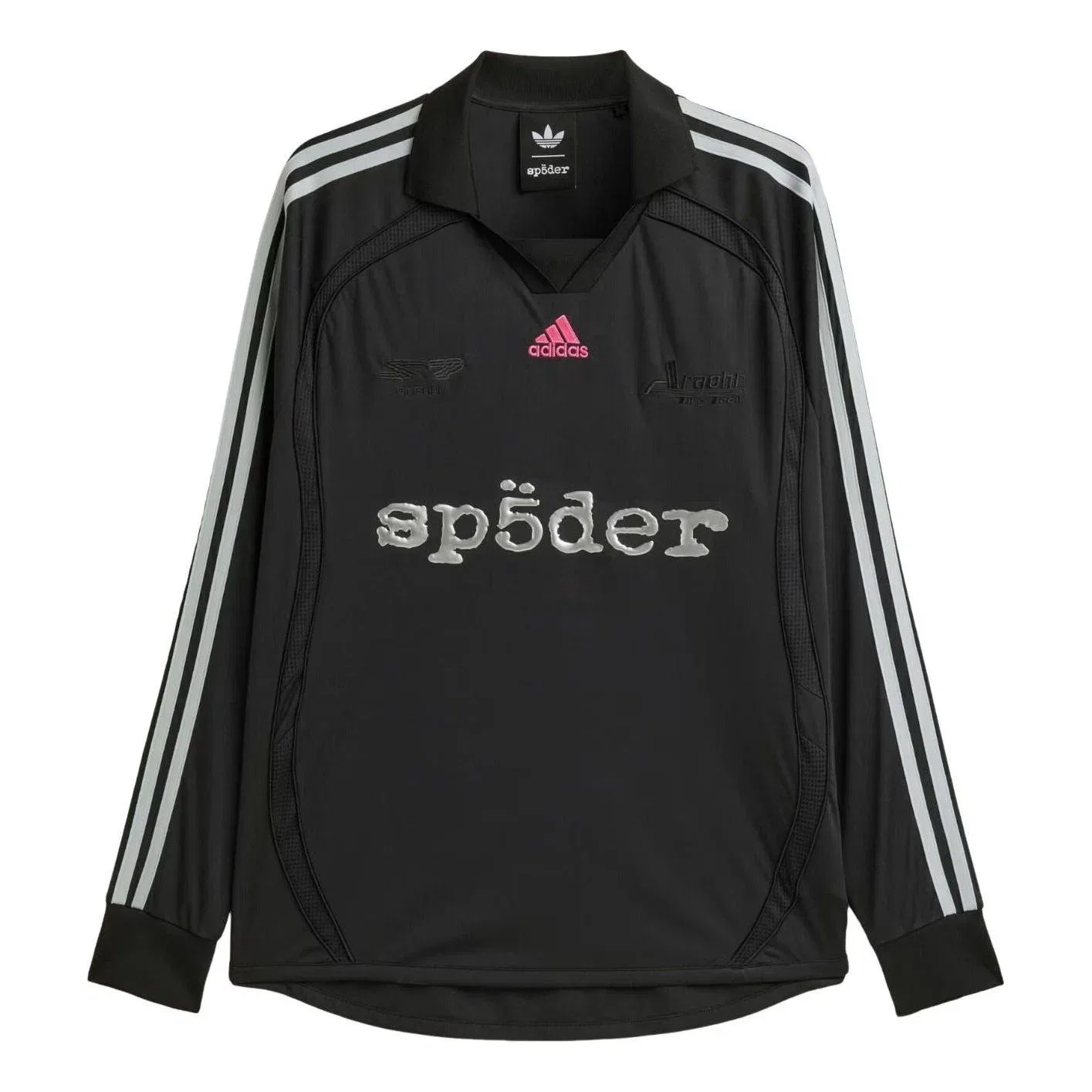 Мужская футболка с принтом Adidas x Sp5der Jersey Asia Sizing, черный