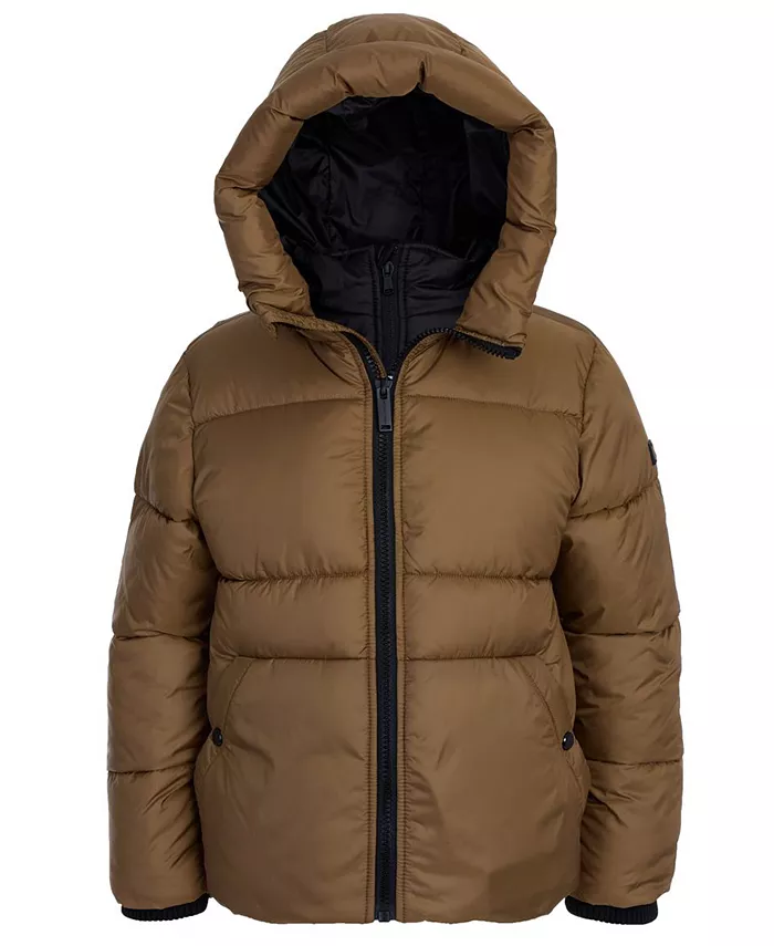 

Плотная стеганая куртка Husk Bib для малышей и мальчиков Michael Kors, коричневый/бежевый