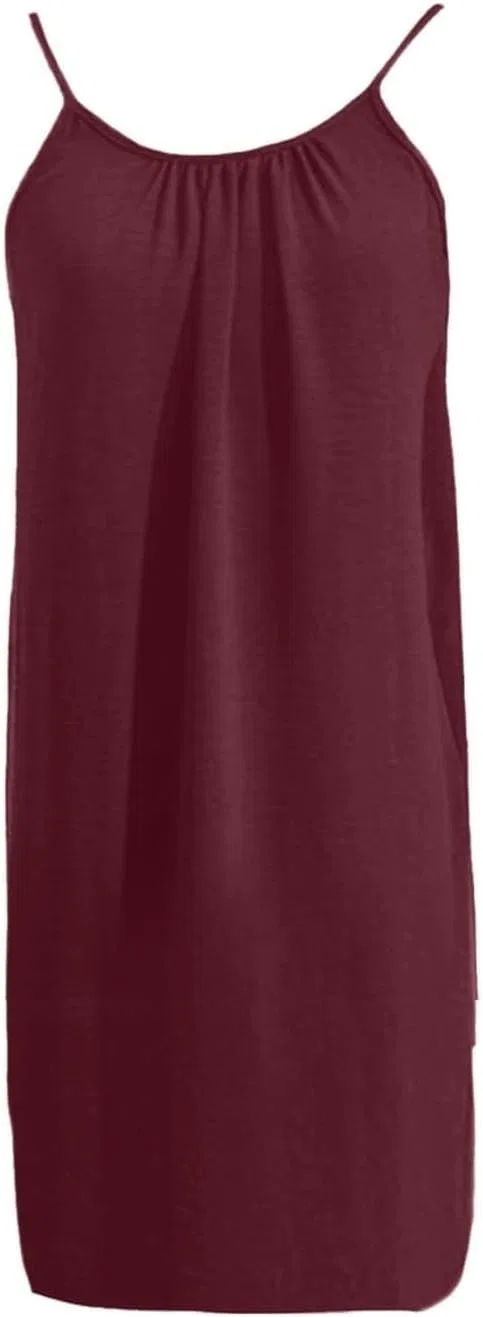 Женское пляжное платье на бретелях с открытой спиной Burgundy — фото 4