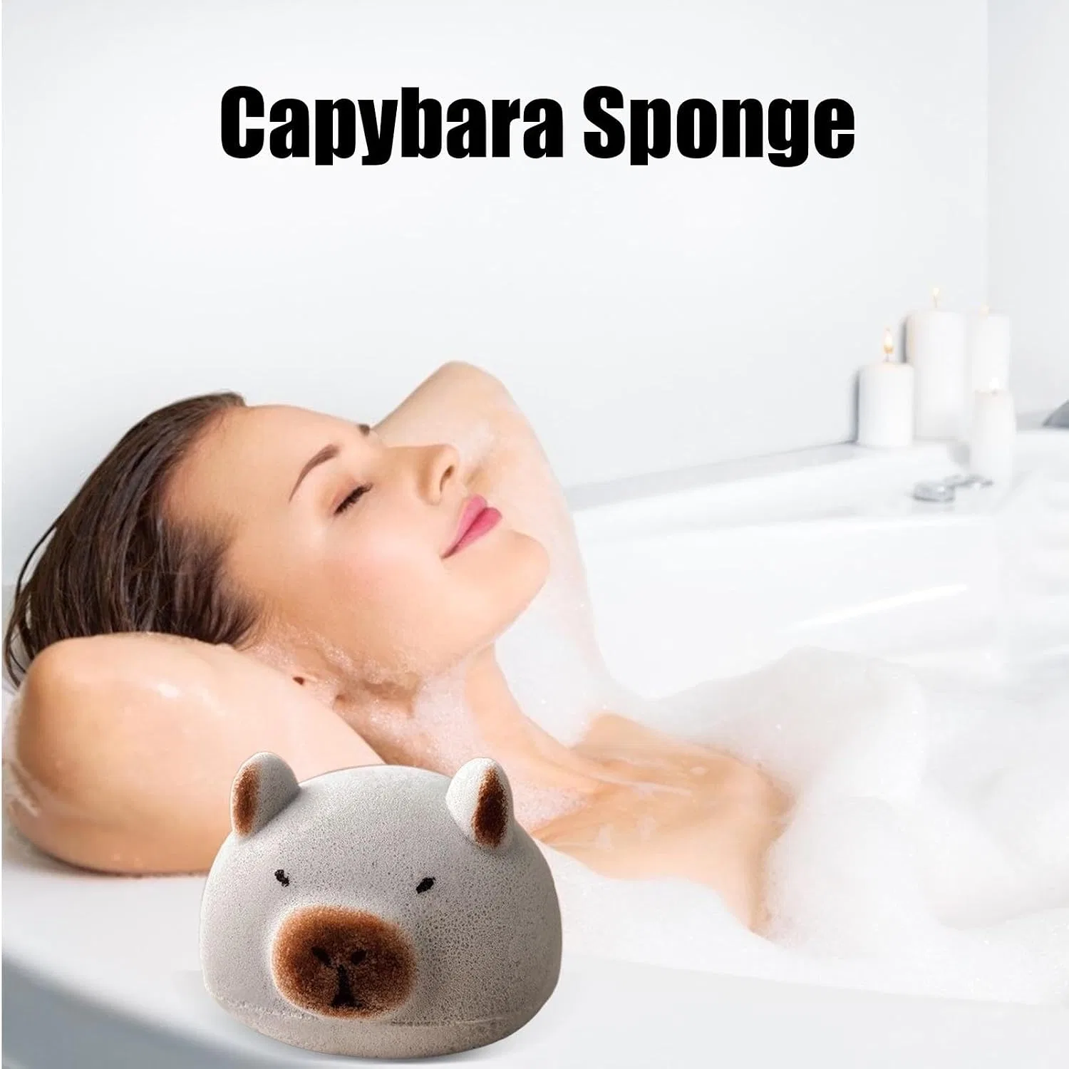 Губка для тела Capybara, 12.5x10 см Genérico — фото 2