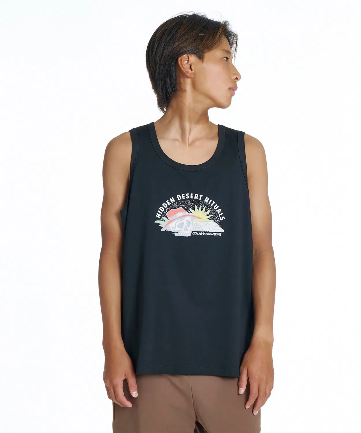 Детский топ без рукавов с принтом HIDDEN DESERT TANK YOUTH Quiksilver, Black
