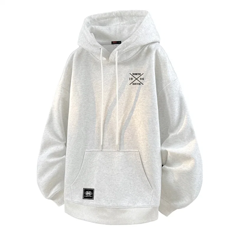 Детский худи унисекс на молнии с капюшоном BALENO, White Heather Gray