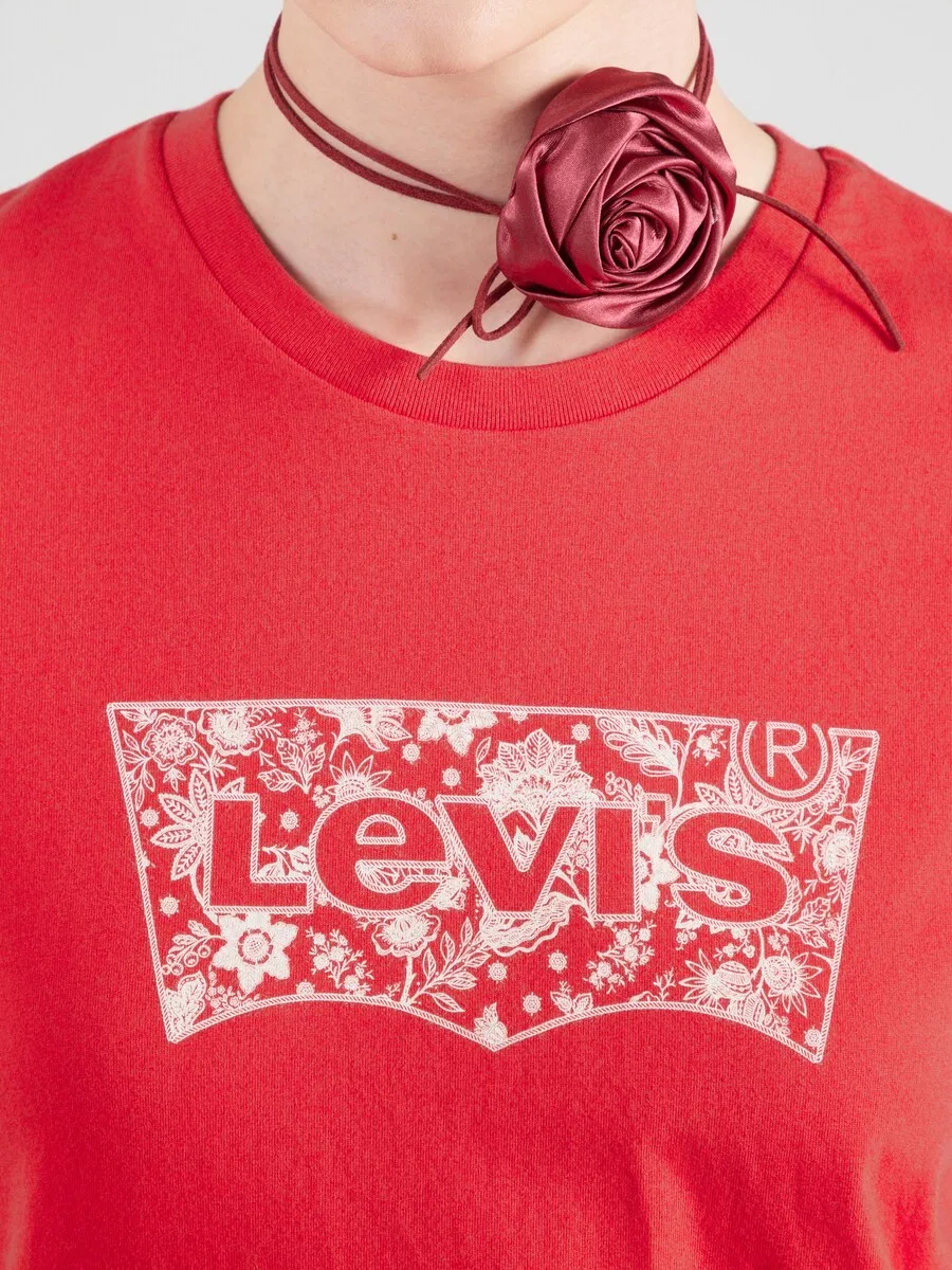Футболка LEVI'S THE PERFECT красного цвета — фото 3