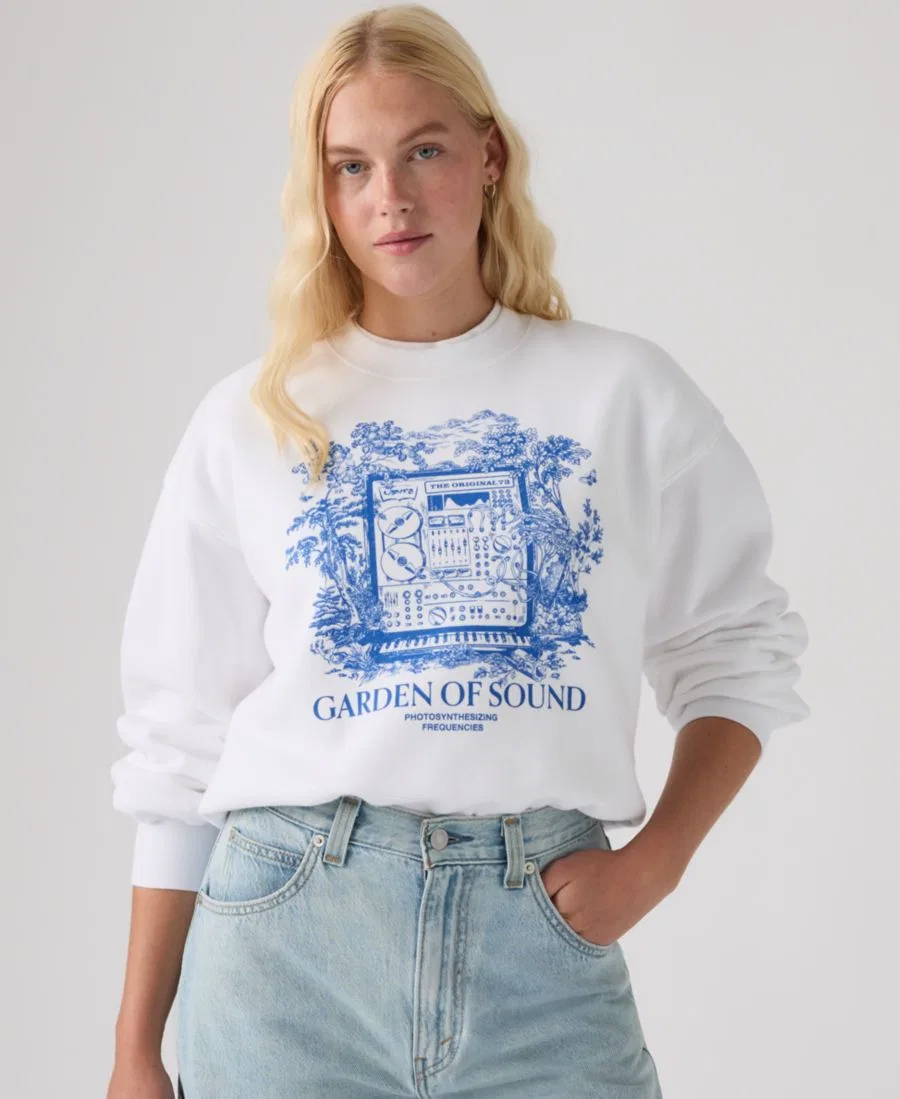 Женский свитшот с круглым вырезом, с графическим принтом Levi's, Crew Garden