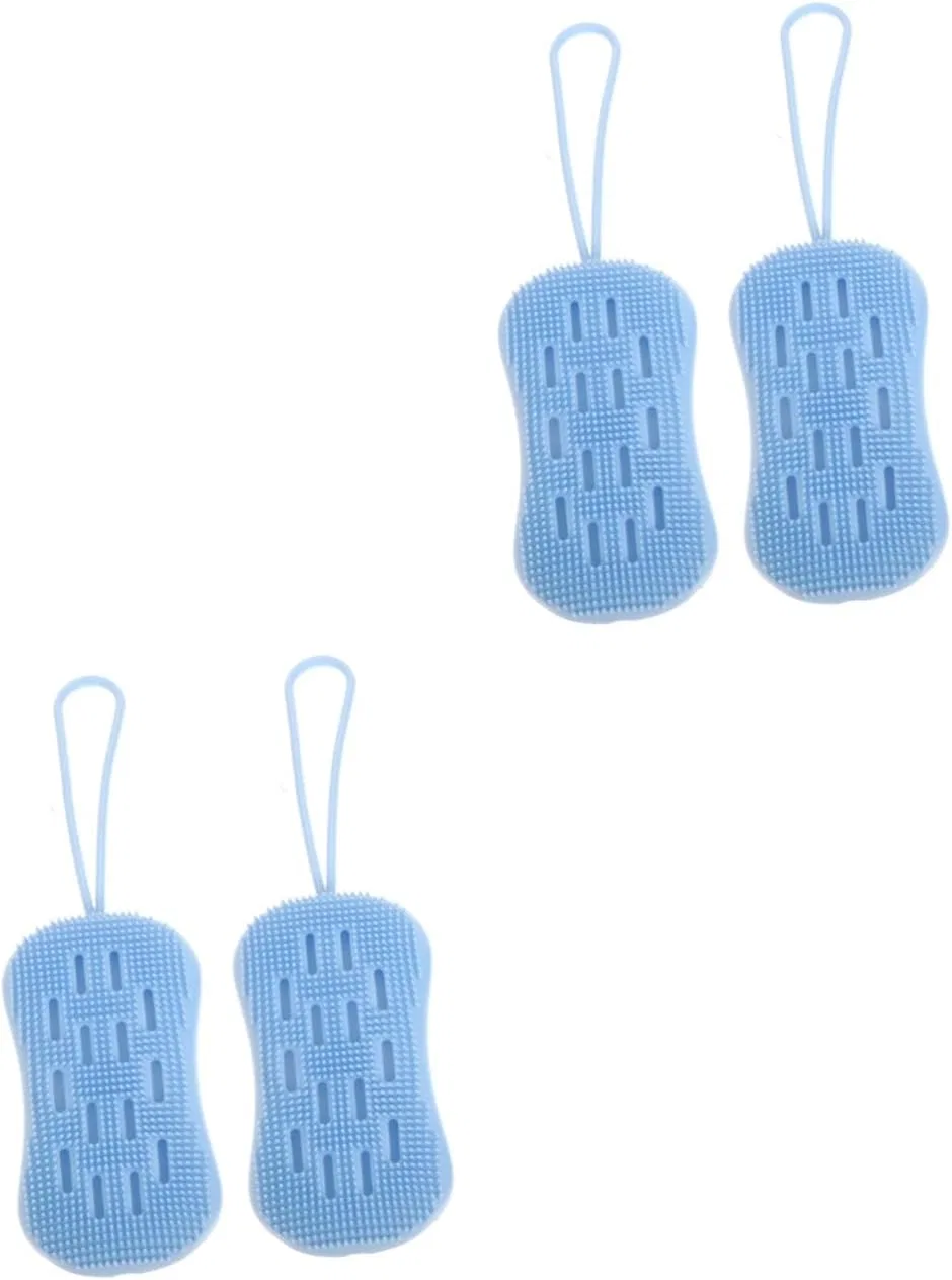 Щетка для тела силиконовая Angoily, 4 шт, Blue