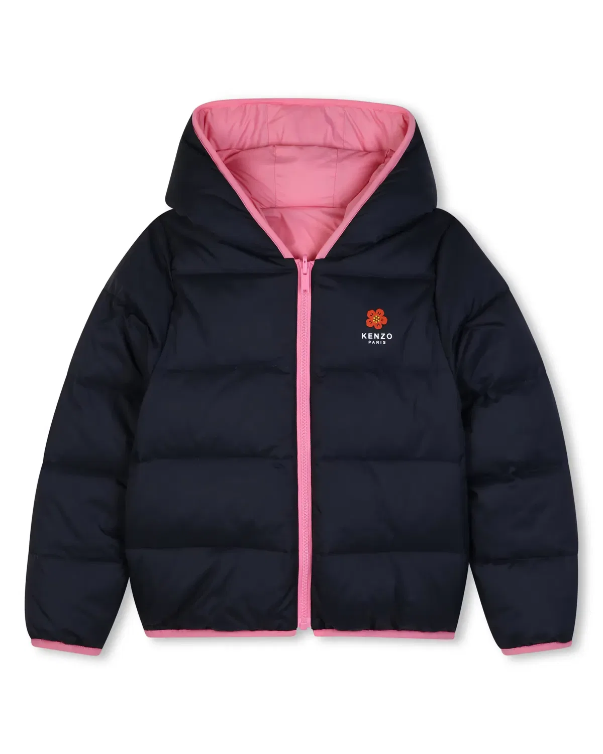 Детская куртка-пуховик для мальчиков с принтом Kenzo Kids, Rosa — фото 2
