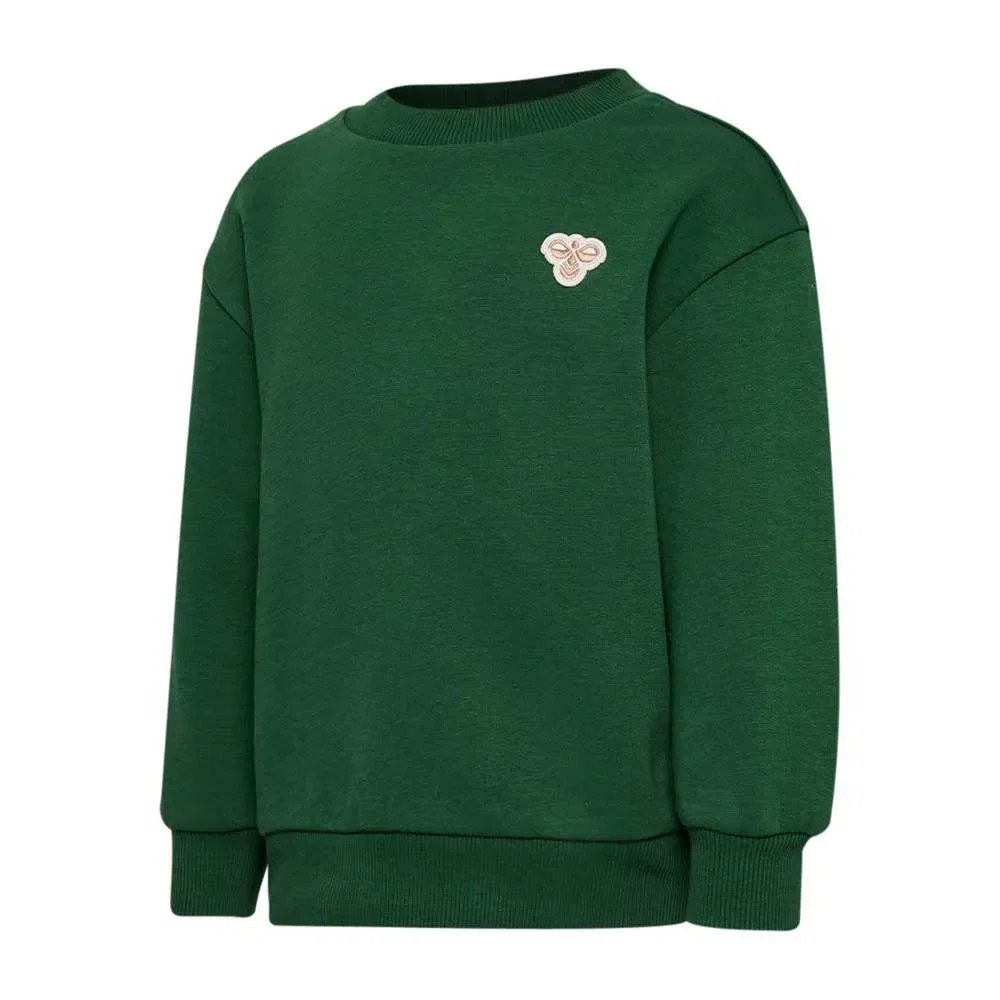Детский свитшот для девочек с принтом пчелы Mini Loose Bee Hummel, Green