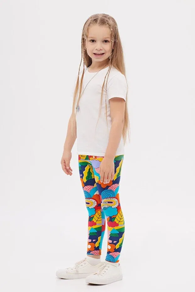 Детские лосины для девочек с принтом Sunny Garden Lovetti, Patterned — фото 2
