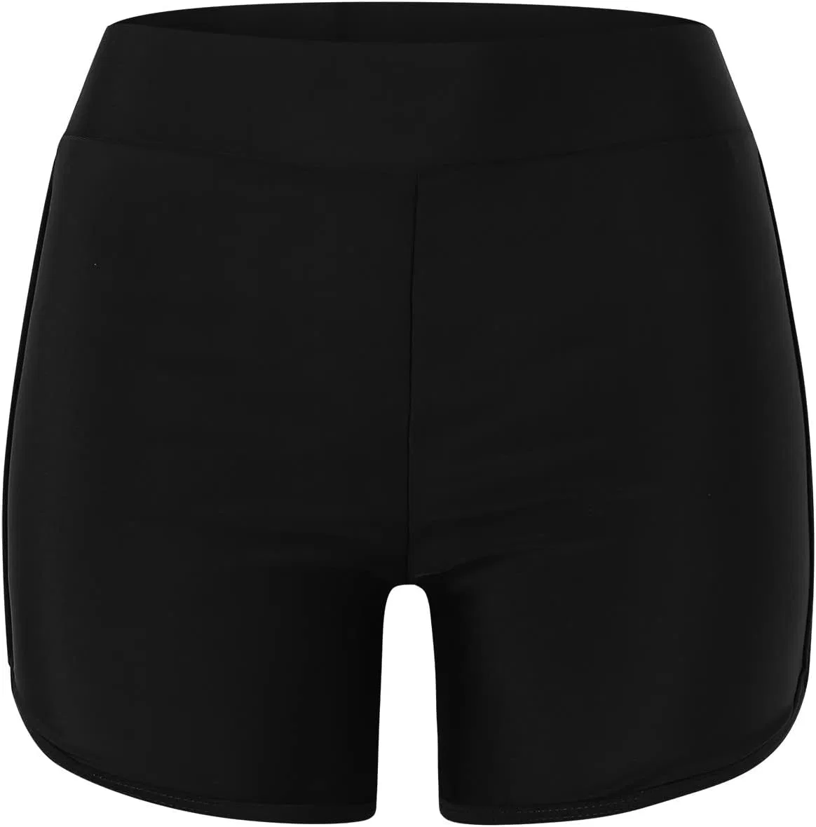 Женские плавательные шорты с высокой талией и утяжкой живота, Black — фото 4