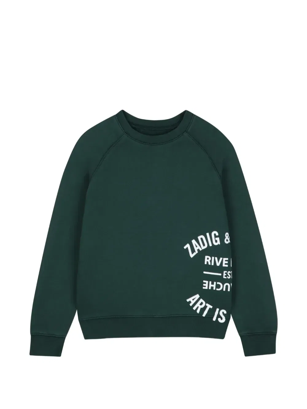 Толстовка с рукавами реглан и логотипом Zadig & Voltaire Kids, зеленый