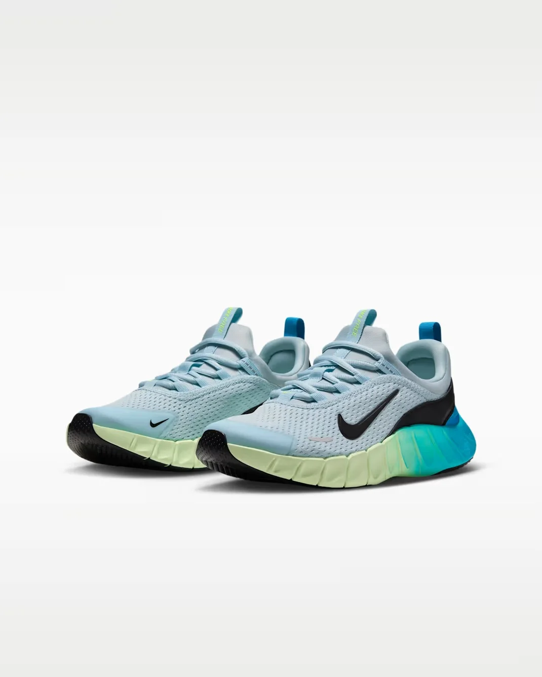 Кроссовки подростковые Nike Free Ride, светло-голубой/черный — фото 4