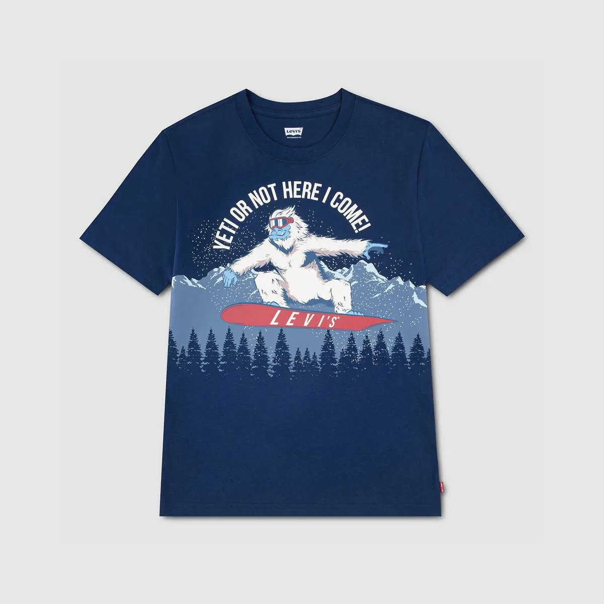 Футболка Shredding Yeti для мальчиков 2-4 лет Levi's, Medieval Blue - Blue