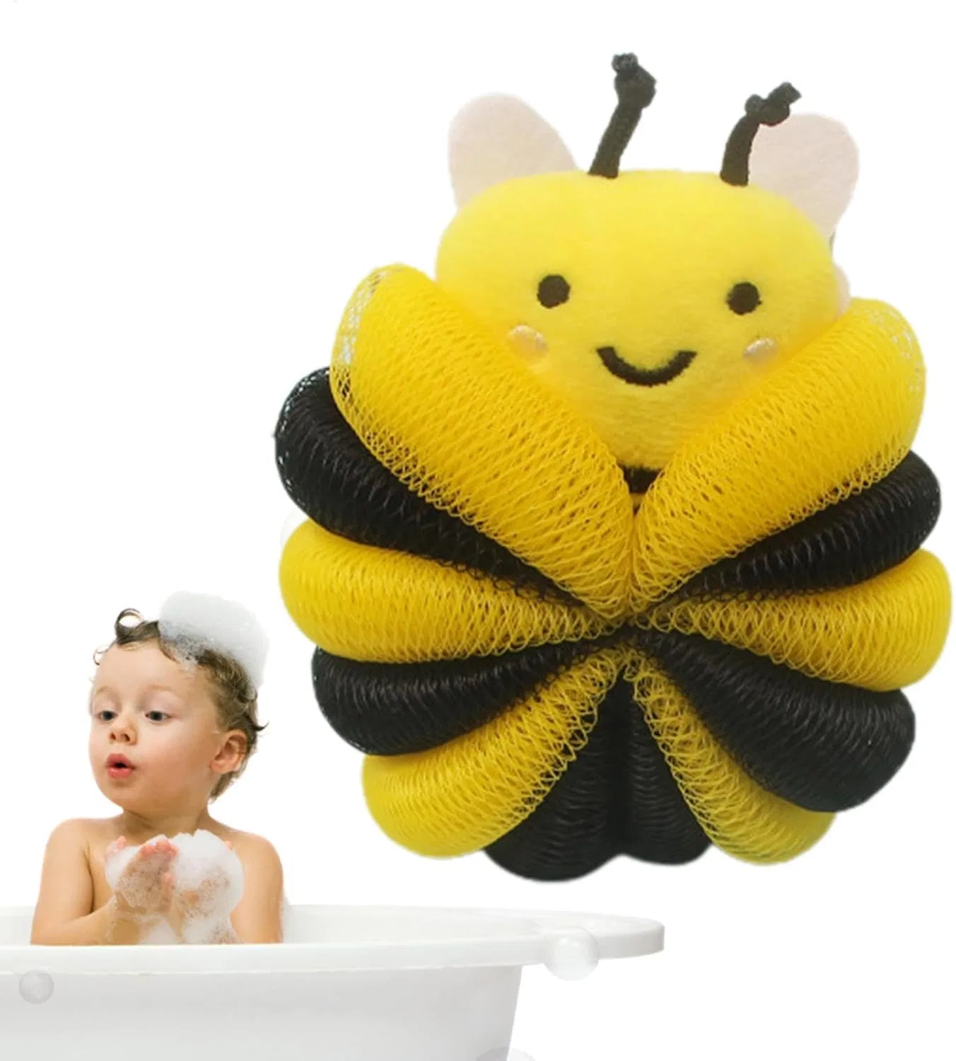 Мочалка для душа в виде пчелы, Sponge, 20x12 см Générique