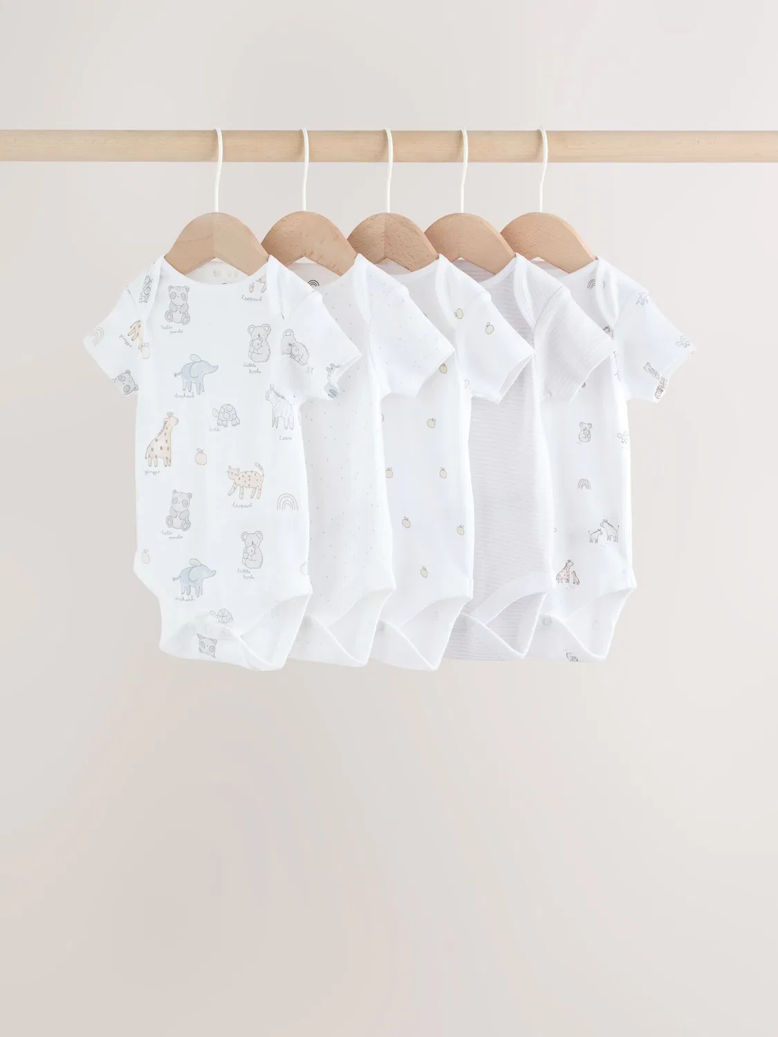 Боди с коротким рукавом, набор 5 шт, White Next