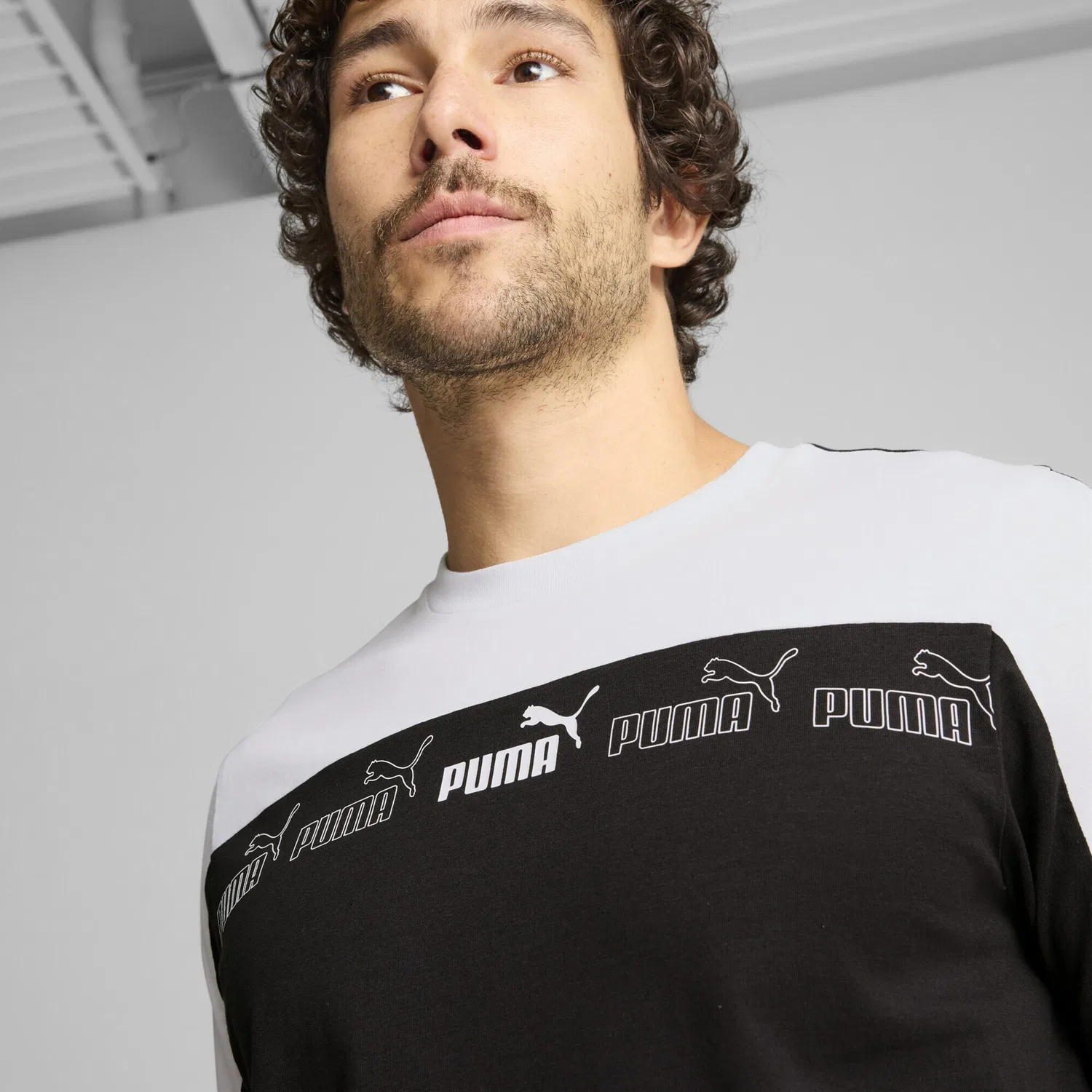 Детская хлопковая футболка с вышивкой PUMA, Black — фото 4