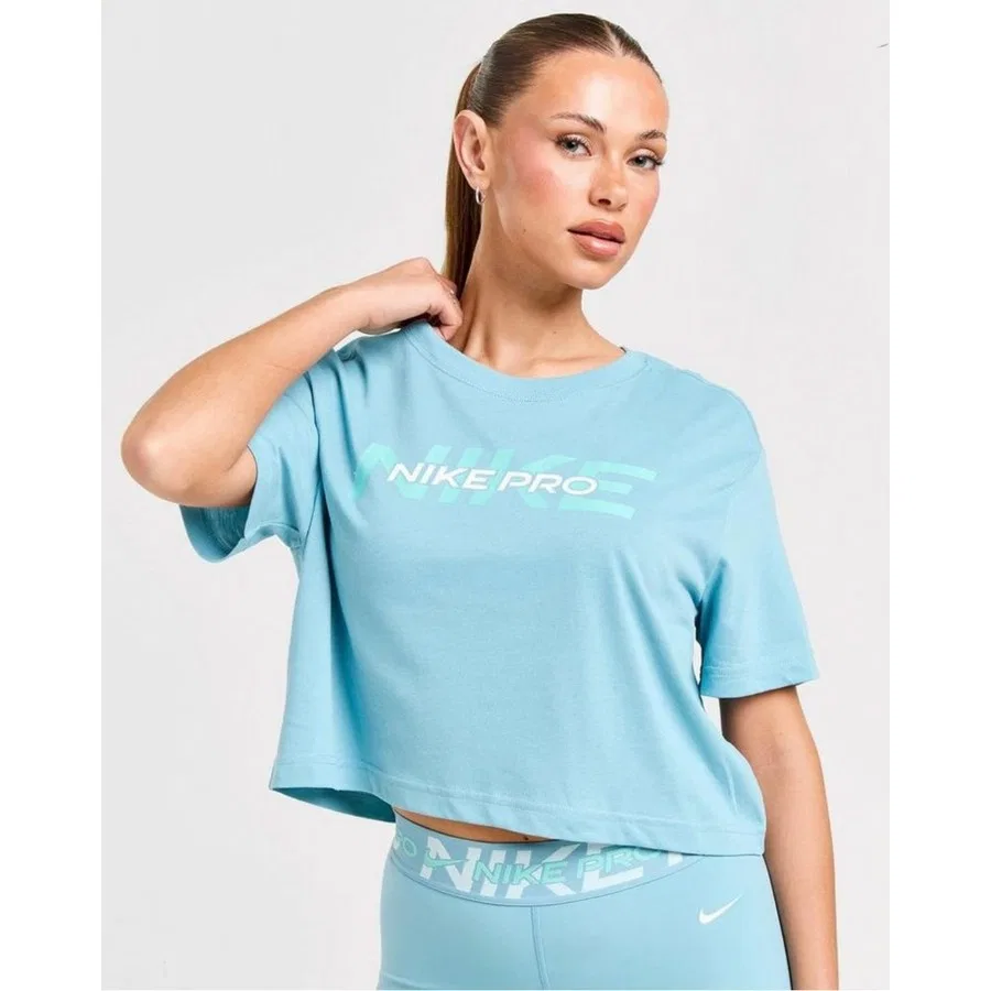 Футболка Nike Pro Graphic Cropped Training Short-Sleeve, Синий