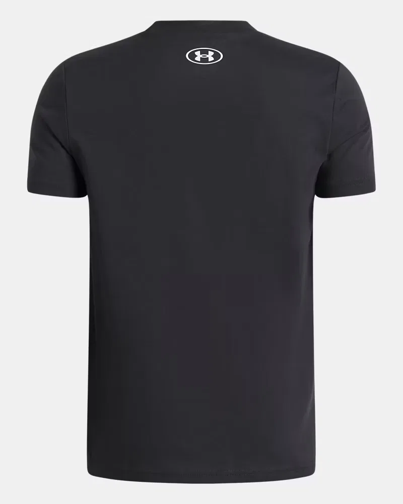 Футболка детская с коротким рукавом и ярким принтом UA Multi Color Photo UnderArmour, Black/White — фото 2