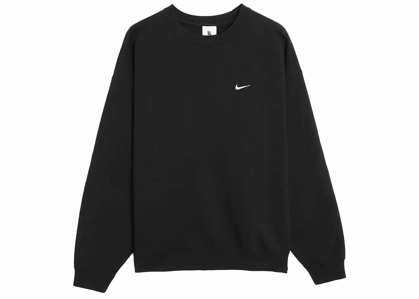 Мужской свитшот на флисе с длинным рукавом Nike Solo Swoosh Fleece Pullover Crew, Black/White