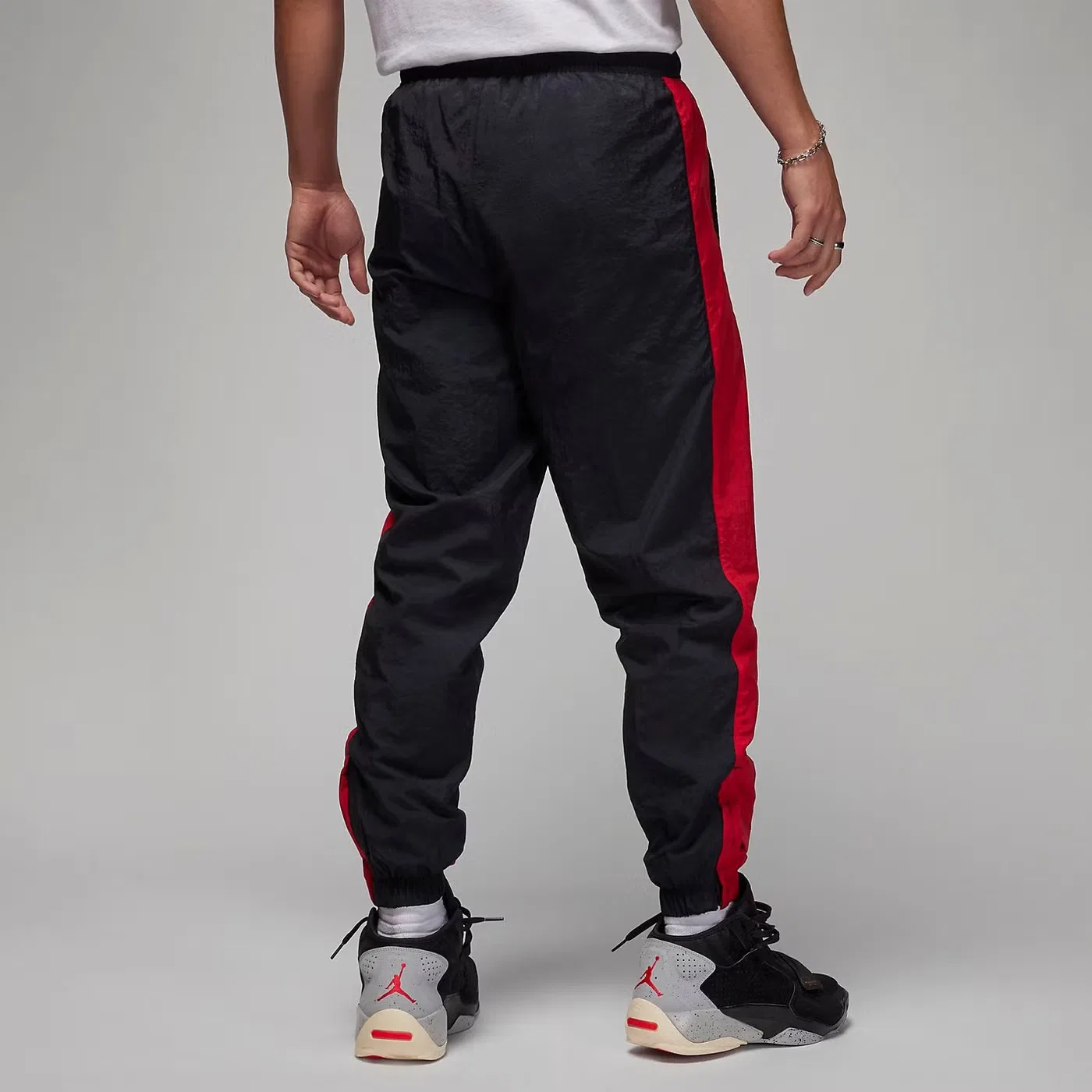 Штаны спортивные с логотипом Air Jordan, черный, красный — фото 4