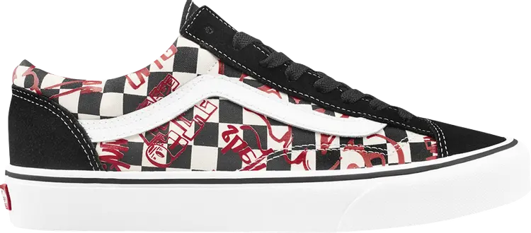 

Кеды Vans Style 36 Checkerboard Red, черный