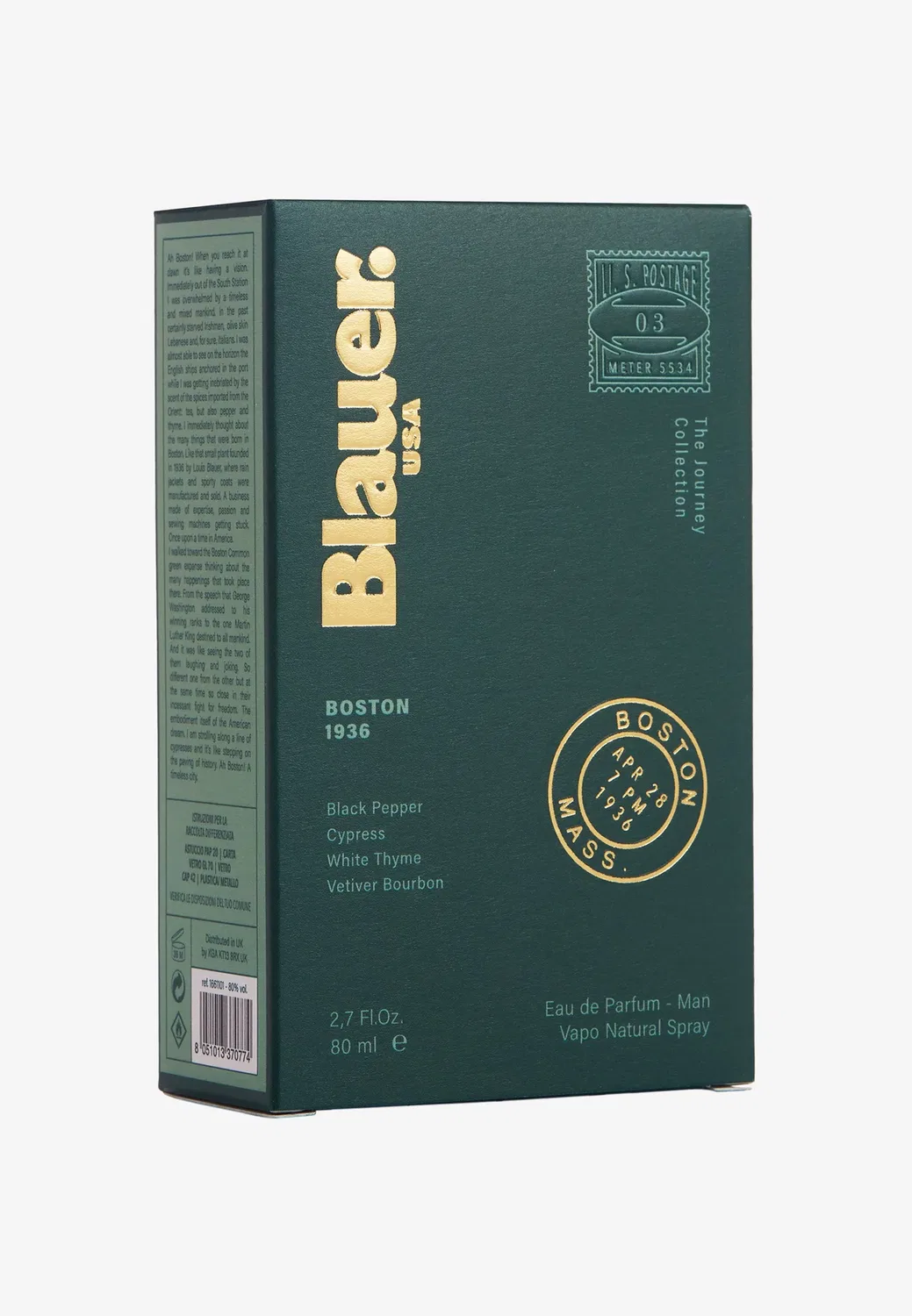 Blauer the travel Collection Boston 1936 парфюмированная вода Man Vapo Natural Spray 80 мл - парфюмированная вода Blauer Fragrances, 80 мл — фото 3