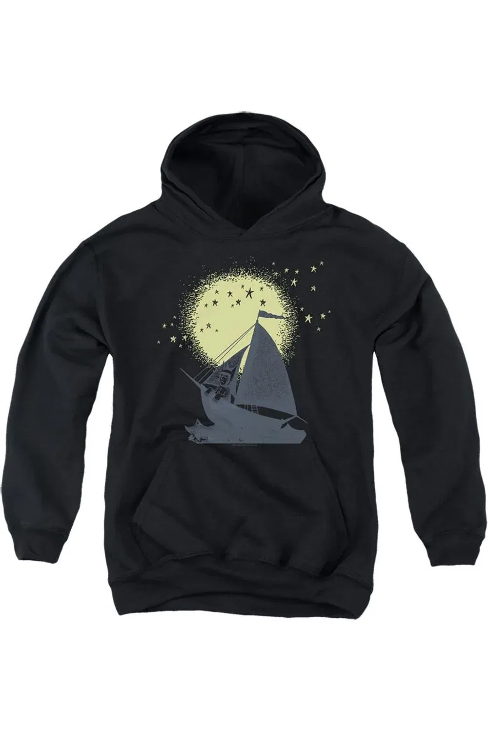 Детское худи с капюшоном Where The Wild Things Are Sail Gildan, черный