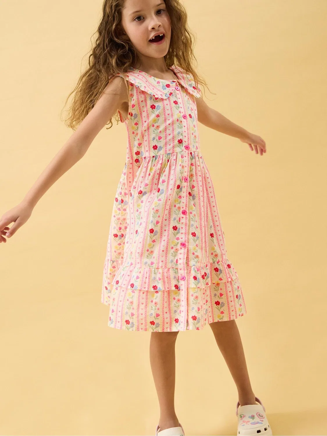 Платье с цветочным принтом Angels By Accessorize, розовое