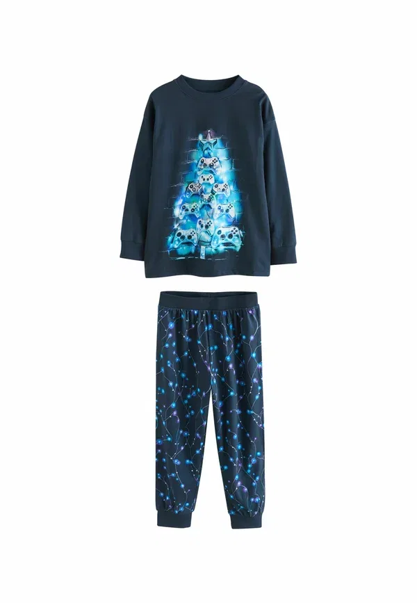 Комплект пижамный с принтом Regular Fit Next, Navy Blue Gamer Tree, темно-синий