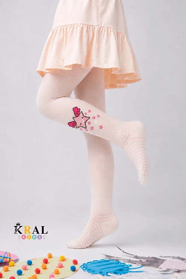 Детские колготки для девочек хлопковые набор 3 шт Kral Socks, Yellow — фото 3