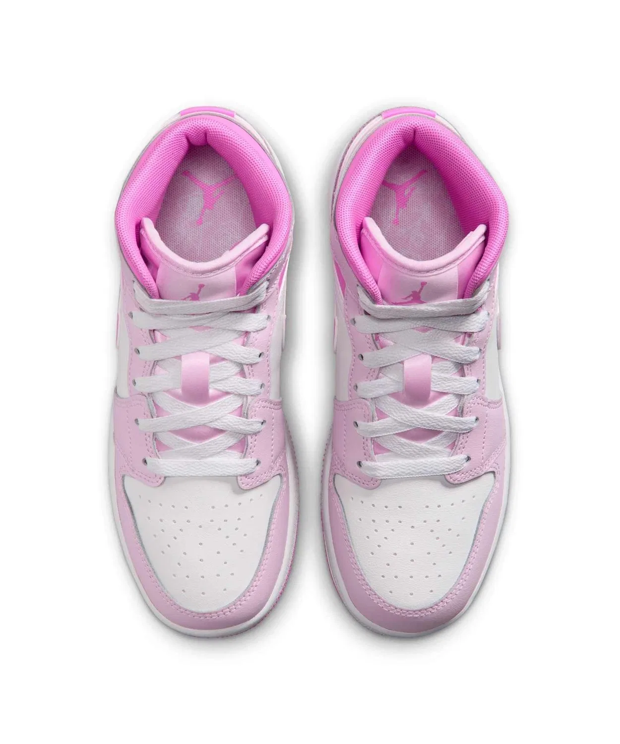 Детские кроссовки с высоким берцем Air Jordan 1 Mid DQ8423-601 JORDAN BRAND, Pink Foam — фото 4
