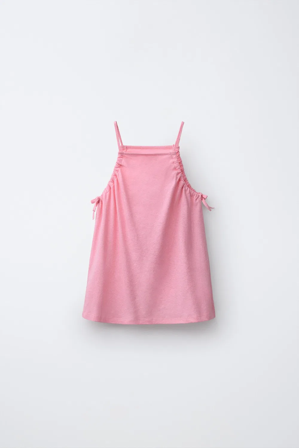 Комплект из топа и шорт-бермуд из смеси хлопка и льна ZARA, Mid-Pink — фото 3