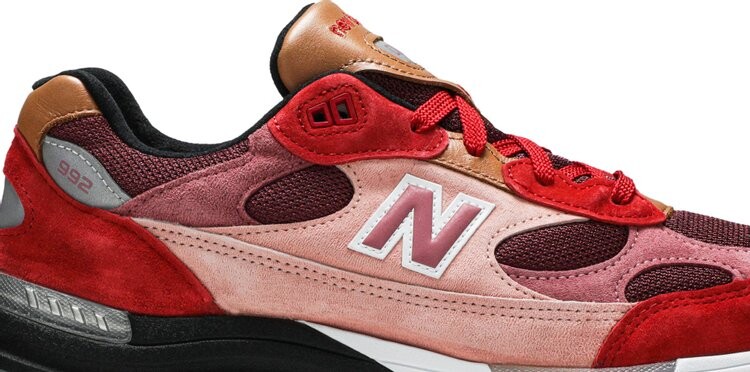 Лимитированные кроссовки New Balance Joe Freshgoods x Don't Be Mad x 992 Made in USA 'Anatomy of a Heart', красный — фото 3
