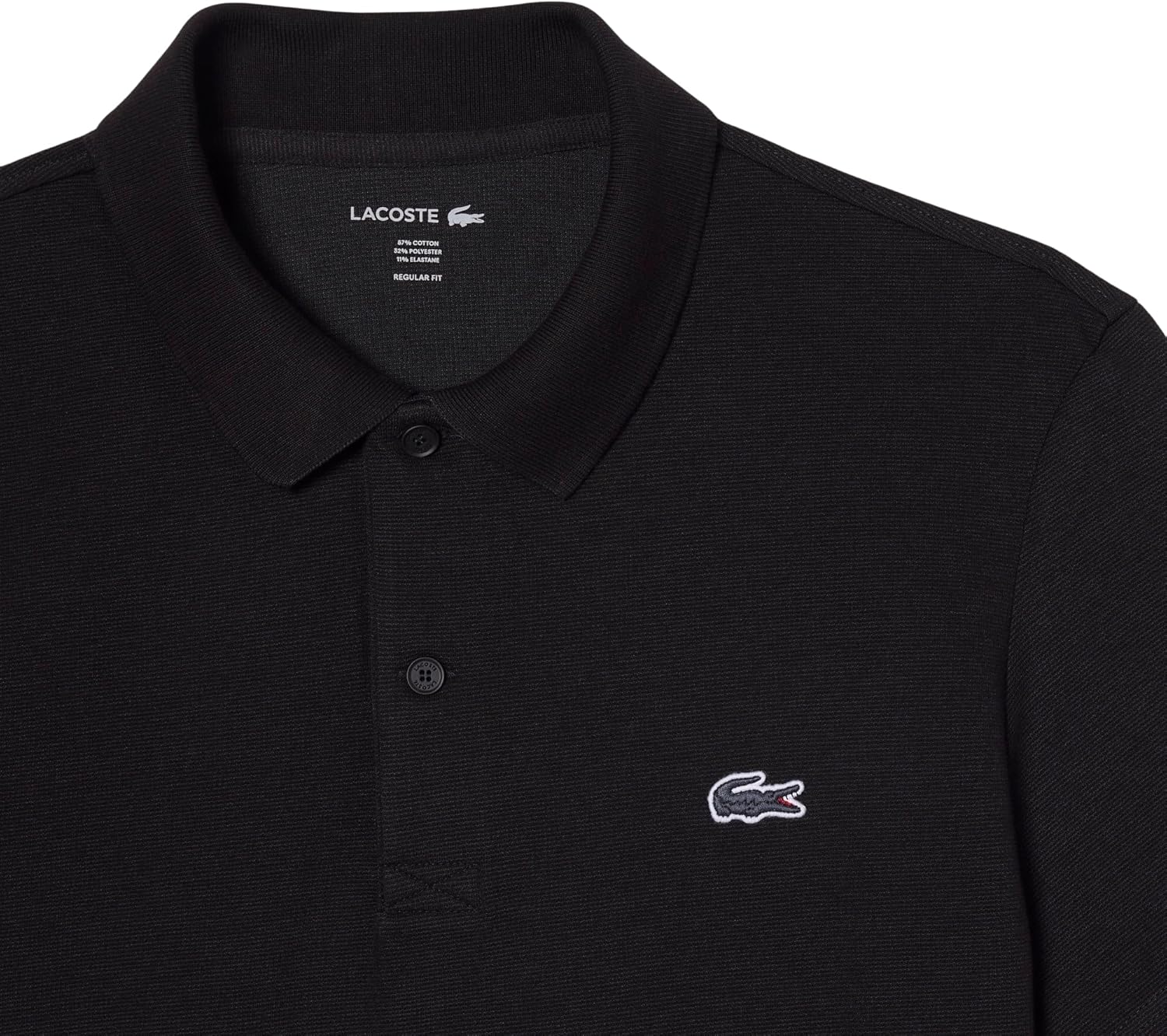 Lacoste мужская поло Regular Fit из хлопкового микса, черный, 6X-Large — фото 2