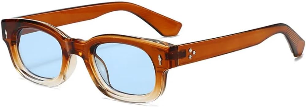 

Ретро-солнцезащитные очки с леопардовым принтом для женщин, стильные очки для мужчин, модные и высококачественные очки с защитой от УФ-излучения UV400 UATXTAU, Tea Blue