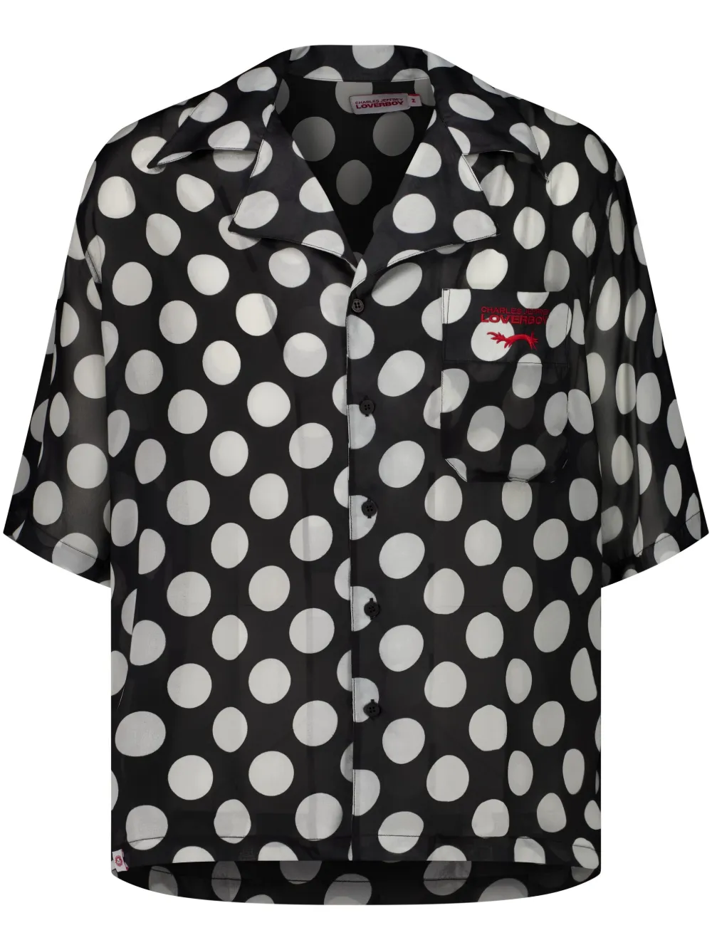 

Гавайская рубашка Charles Jeffrey Loverboy, черный